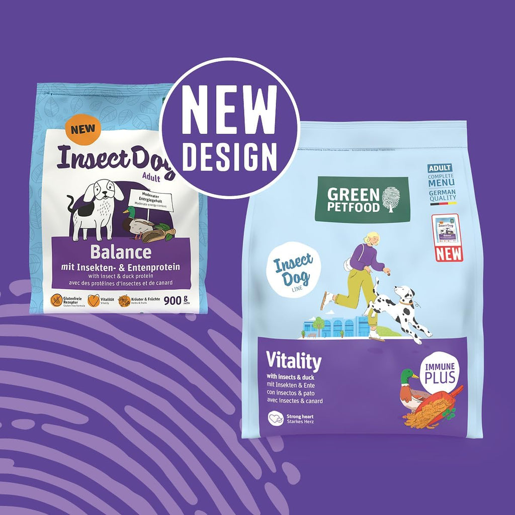 Green Petfood InsectDog Vitality Adult Hunde Trockenfutter Insekten Ente -7