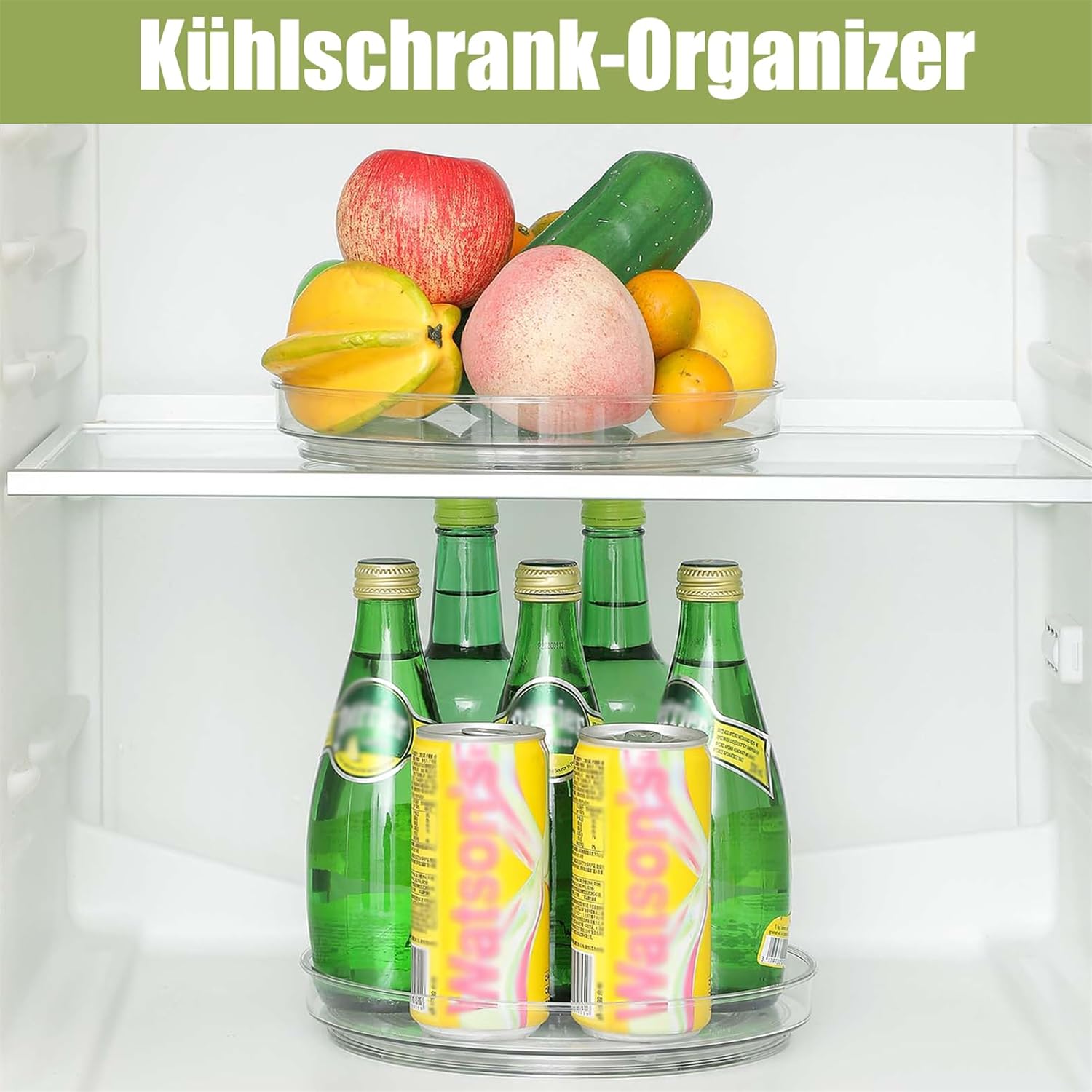 Drehteller Kuehlschrank Organizer Lazy Susan Gewuerzregal 22cm-23cm