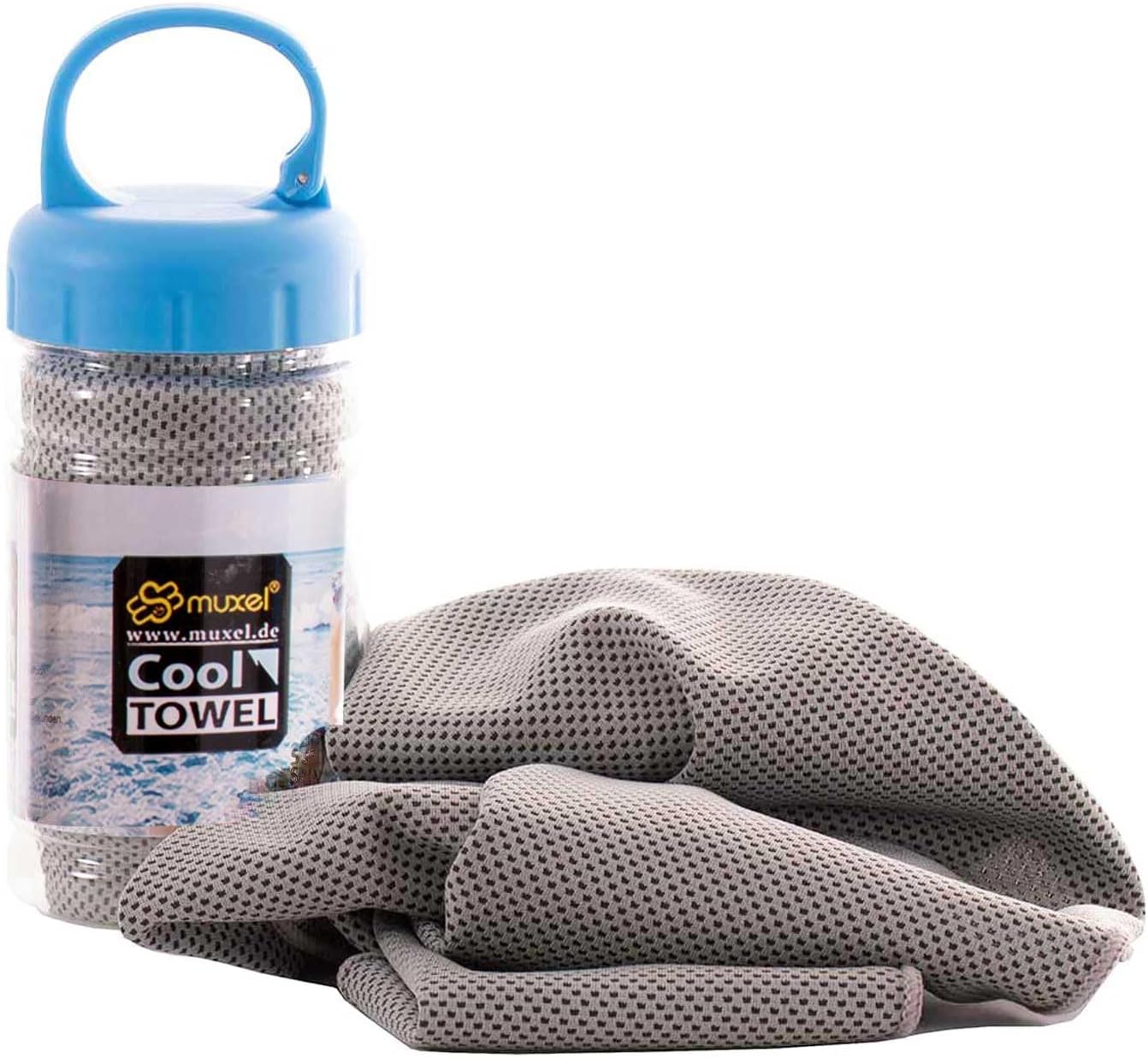 Muxel Cool Down Towel Kuehltuch Sporttuch 3er Set in Flasche