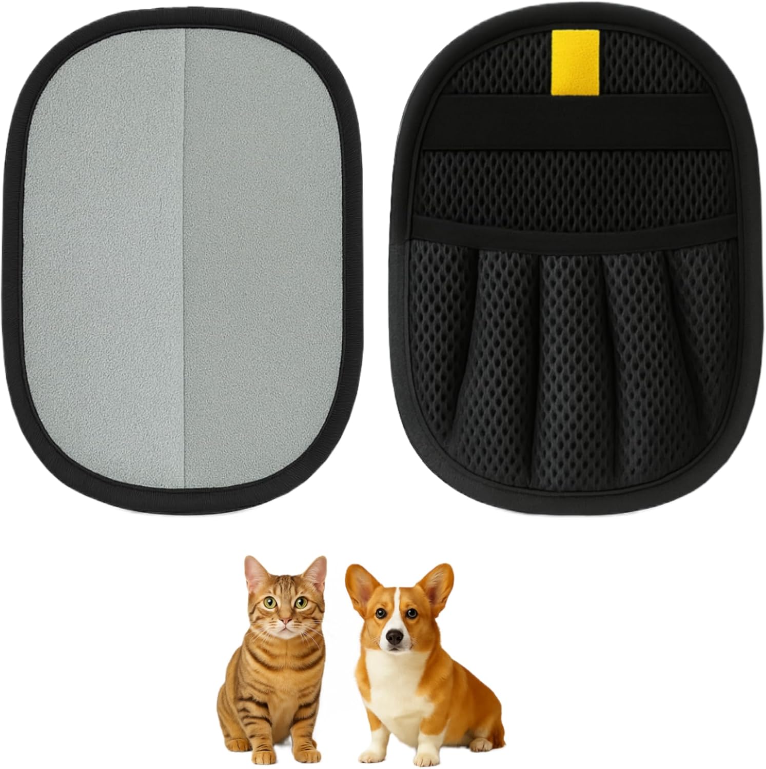 Tierhaarentferner Handschuh 2er Set elektrostatisch für Hund Katze