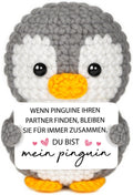 Mini Pinguin Pocket Hug Kuscheltier 'Ich liebe dich' Geschenk Paare