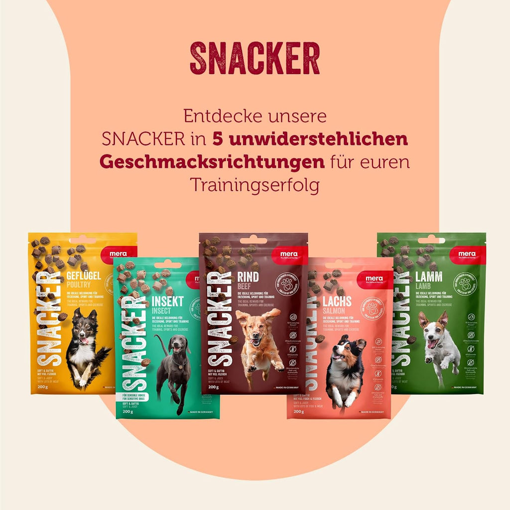 MERA Snacker Mix-Pack ohne Getreide softe Hundeleckerli 6er Set