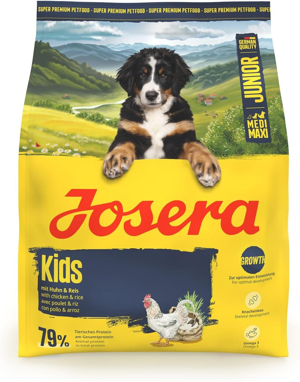 Josera Junior Trockenfutter Huhn & Reis fuer grosse Welpen ab 6 Wochen 900