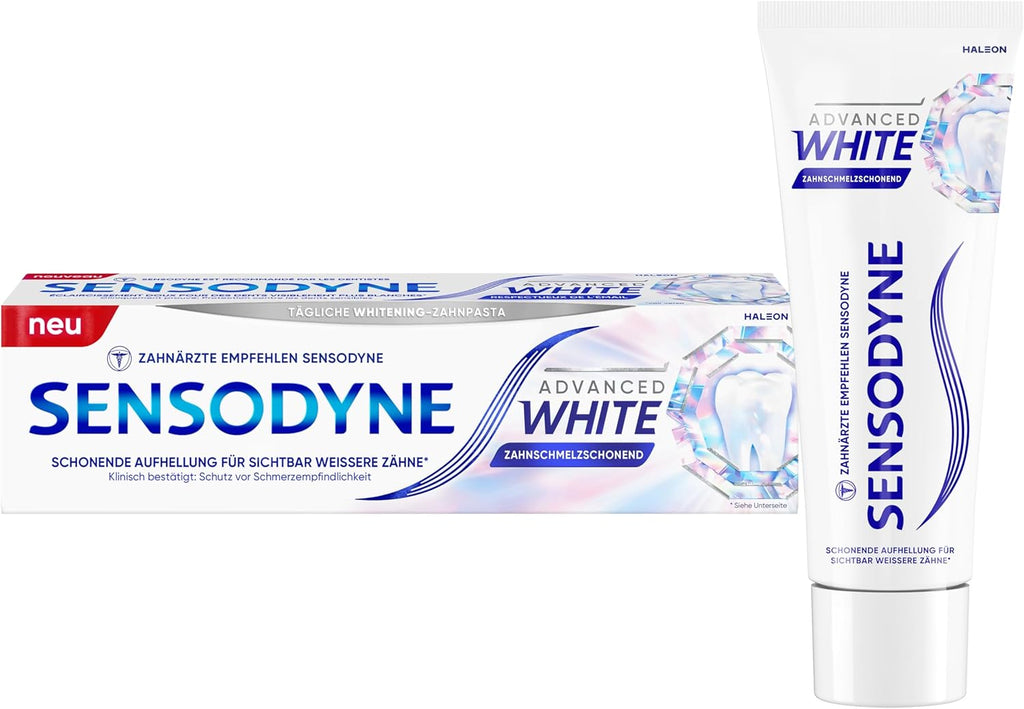 Sensodyne Advanced White Zahnpasta 75 ml schonendes Whitening fuer empfindliche Z