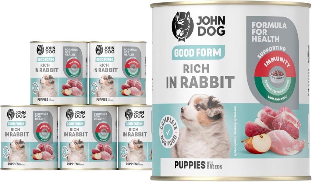 Hundefutter nass Kaninchen getreidefrei 95,7% Fleisch 12x400g verschie