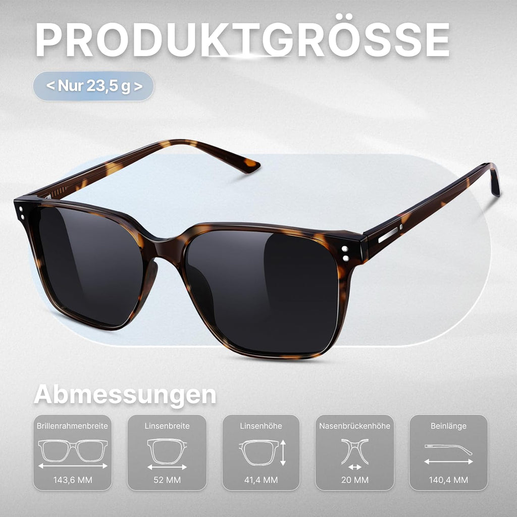 DADA-PRO Sonnenbrille polarisiert Herren Damen Retro verspiegelt UV400 Schutz