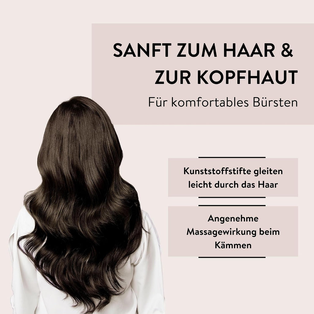 PARSA Beauty Haarbuerste lang schmal schwarz ohne Ziepen