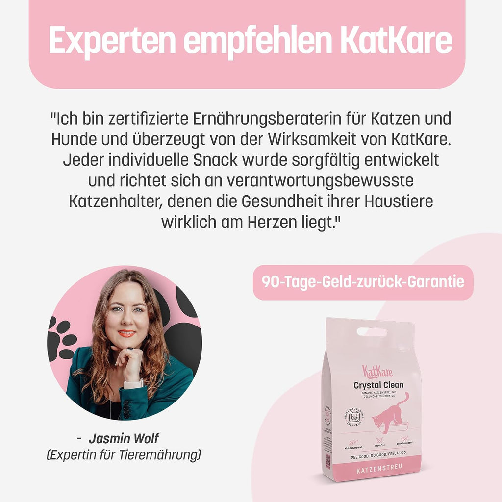 Crystal Clean Silikat Katzenstreu 6,2L geruchsbindend mit Gesundheitsindikator