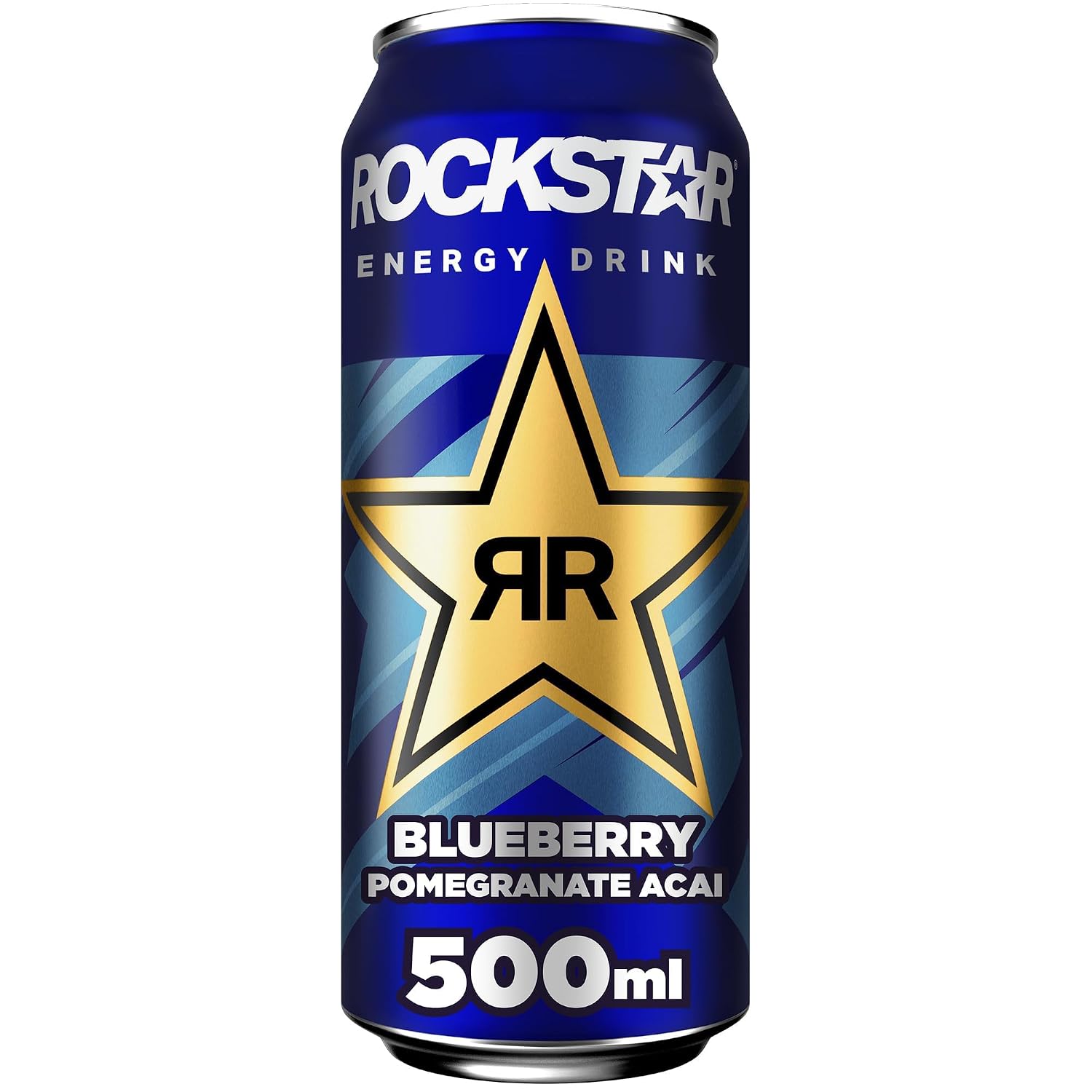 Rockstar Energy Drink Blueberry Geschmack - Koffeinhaltiges Erfrischungsgetraenk