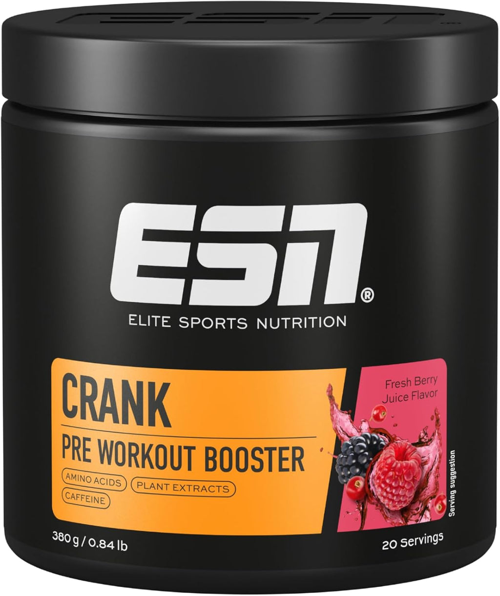ESN Crank Pre Workout Pulver Fresh Berry Juice Koffein vegan verschiedene