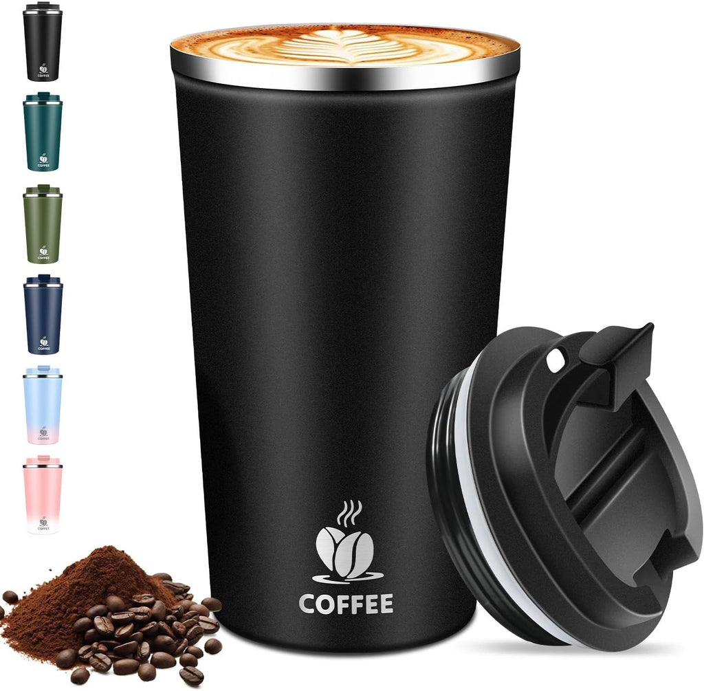 Isolierbecher Edelstahl mit Deckel Thermobecher Kaffeebecher To Go