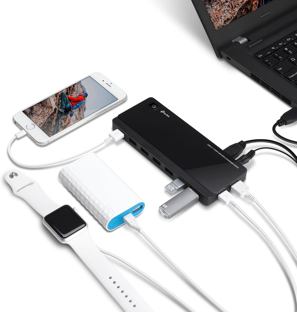 TP-Link UH700 7‑Port USB 3.0 Hub mit Netzteil USB-Verteiler