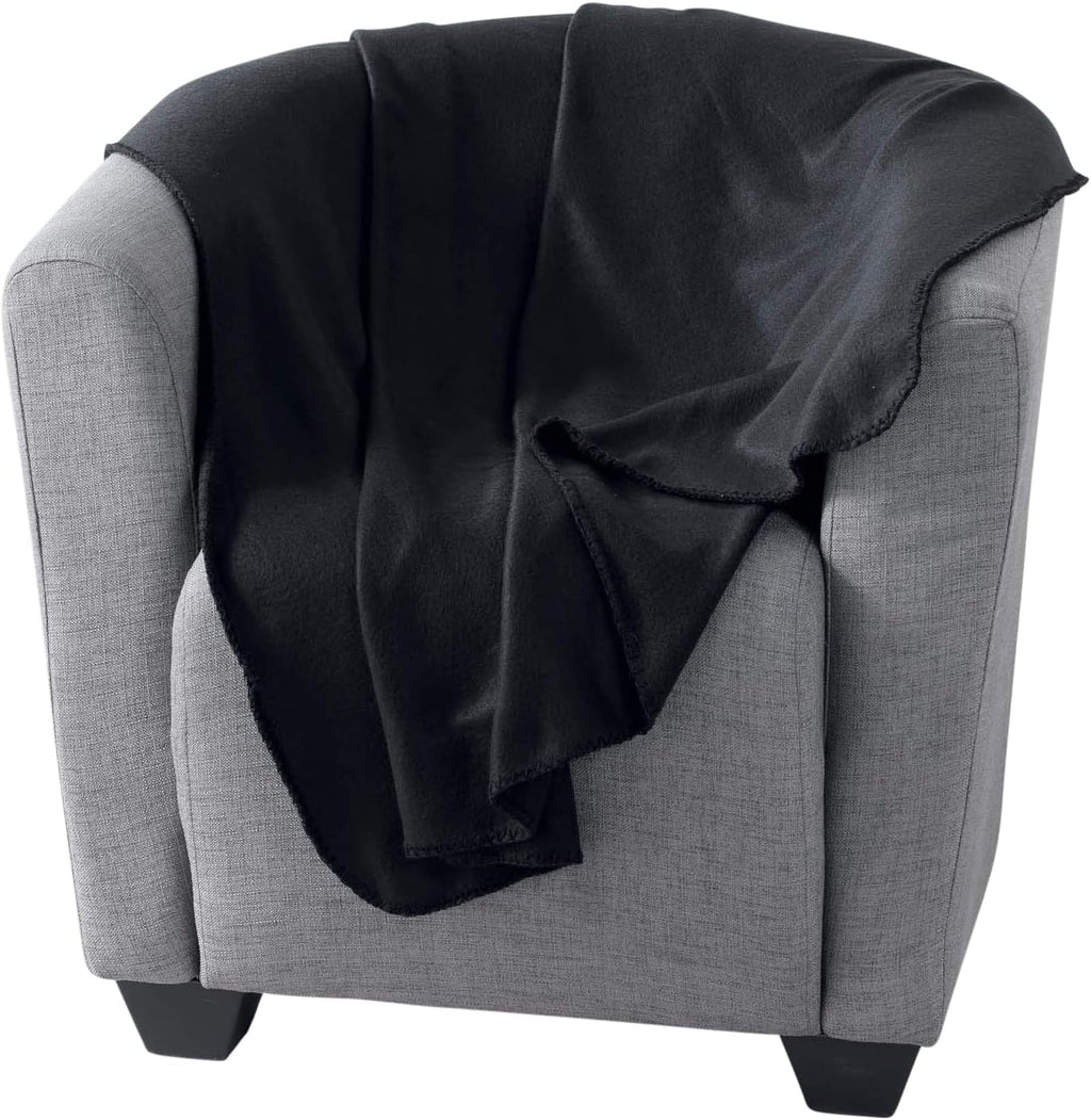 Milou Plaid 125 x 150 cm Polyester Taupe - Kuscheldecke 150cm