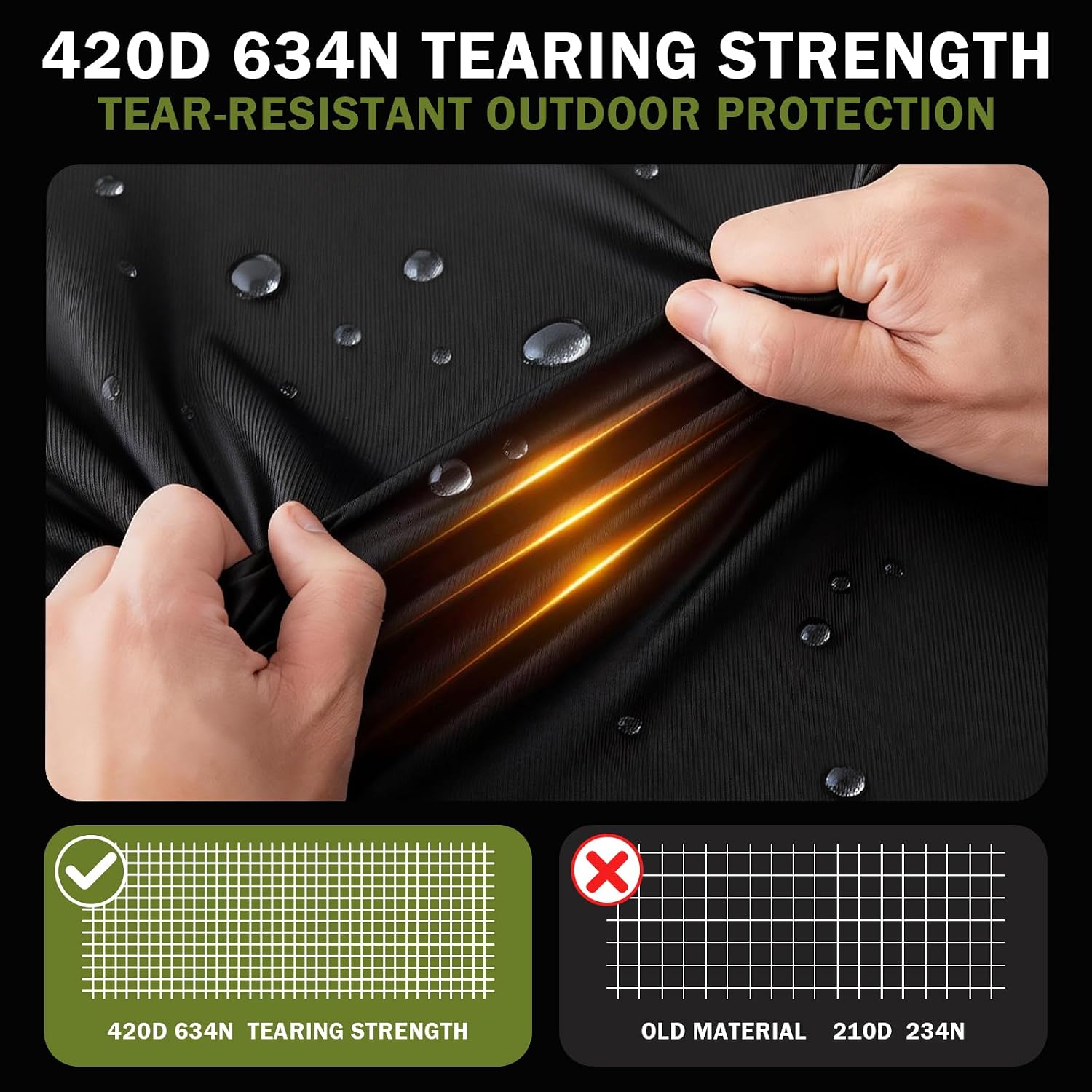 Runde Poolabdeckung 305 cm fuer Aufstellpool 420D UV-Schutz winddicht Reissfest 24