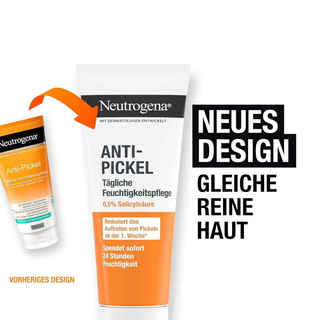 Neutrogena Feuchtigkeitscreme oelfrei 50 ml mit 0,5% Salicylsaeure gegen Pickel