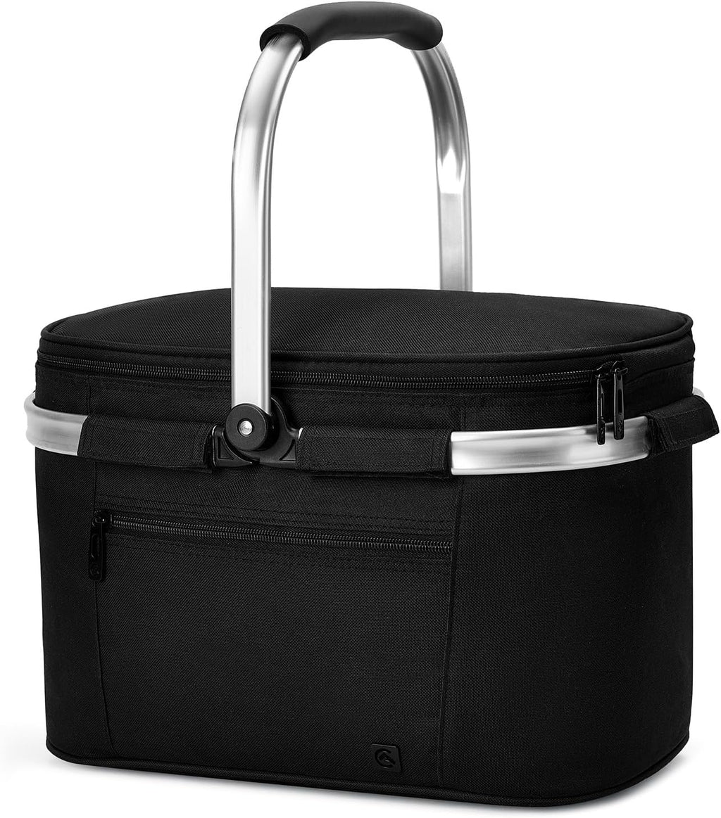ALLCAMP Kuehlkorb faltbar mit Deckel und Aluminiumrahmen L-XL Thermotasche