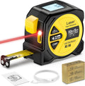 Laser-Entfernungsmesser 50 m mit 5 m Stahlmassband, Flaechen Volumen Pythagoras, L