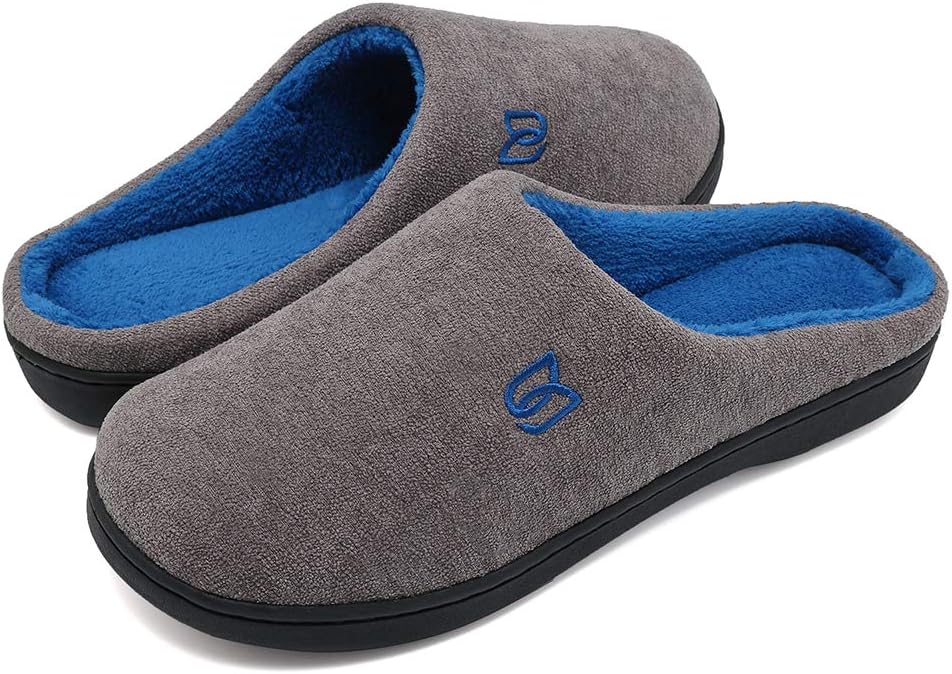 Watelves Hausschuhe mit Memory-Schaum Damen Herren Baumwolle warm
