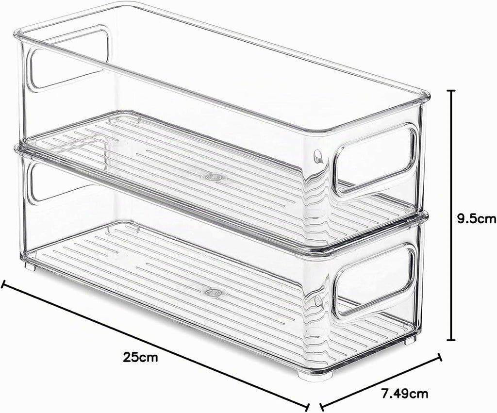 Kuehlschrank Organizer 2er Set Vorratsbox mit Griff Fridge Organizer