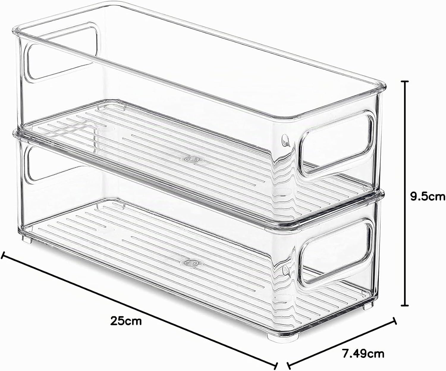 Kuehlschrank Organizer 2er Set Vorratsbox mit Griff Fridge Organizer