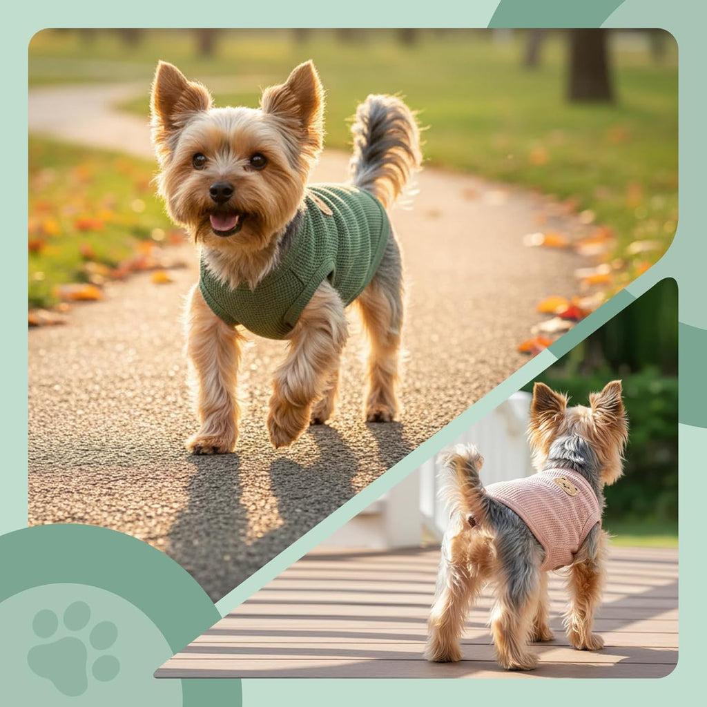 Hundeshirt atmungsaktiv fuer kleine Hunde Dackel Gr. M 2er Pack