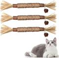 Katzenminze Sticks 3er Set Kauholz Zahnpflege Spielzeug fuer Katzen