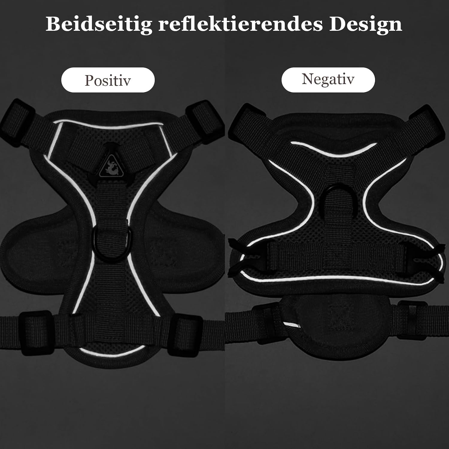 verstellbares Katzengeschirr mit Leine reflektierend atmungsaktiv Grau S-L