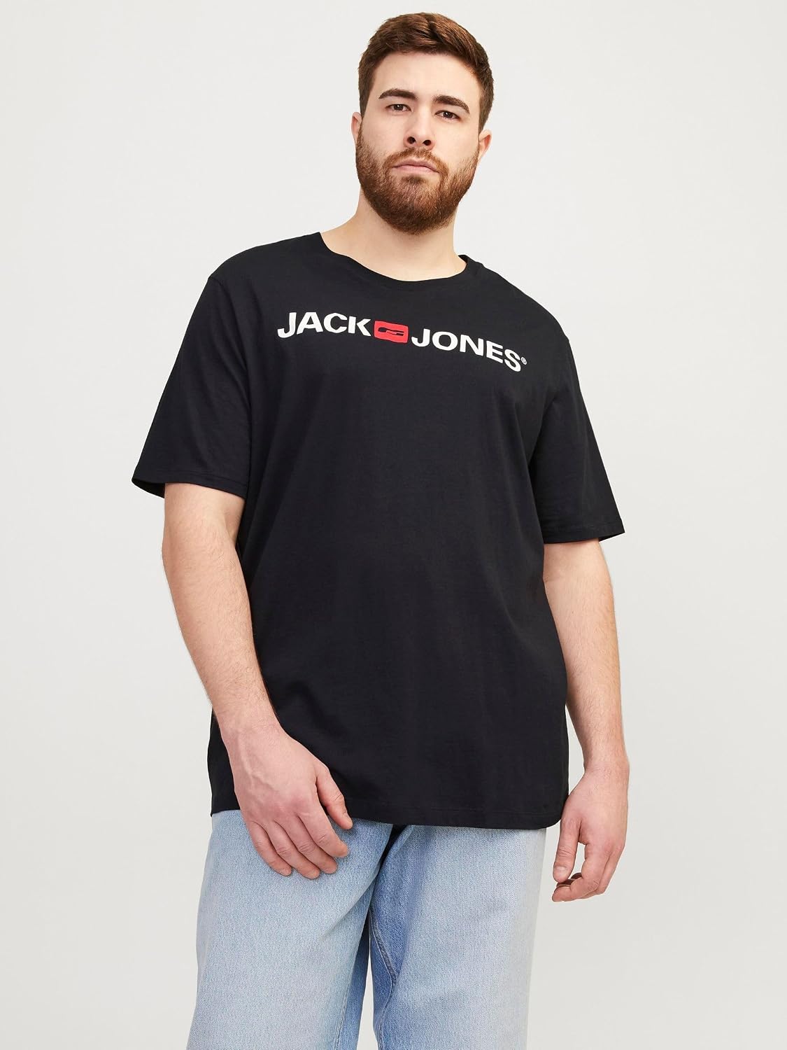 Jack & Jones Herren T-Shirt Logo Regular Fit grosse Groessen