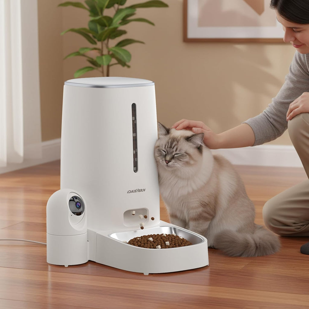Futterautomat fuer Katze und Hund 4L mit 1080P Kamera Nachtsicht und WLAN