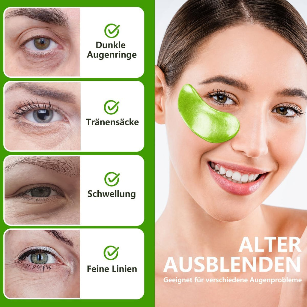 Augenpads 60 Stueck Hyaluron Avocado gegen Augenringe Falten