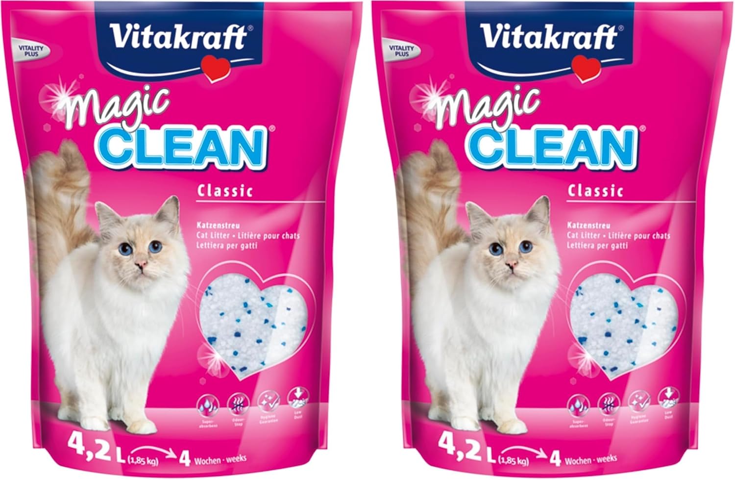 Katzenstreu Mineralkuegelchen 1er-2er Pack nicht klumpend bakterienhemmend