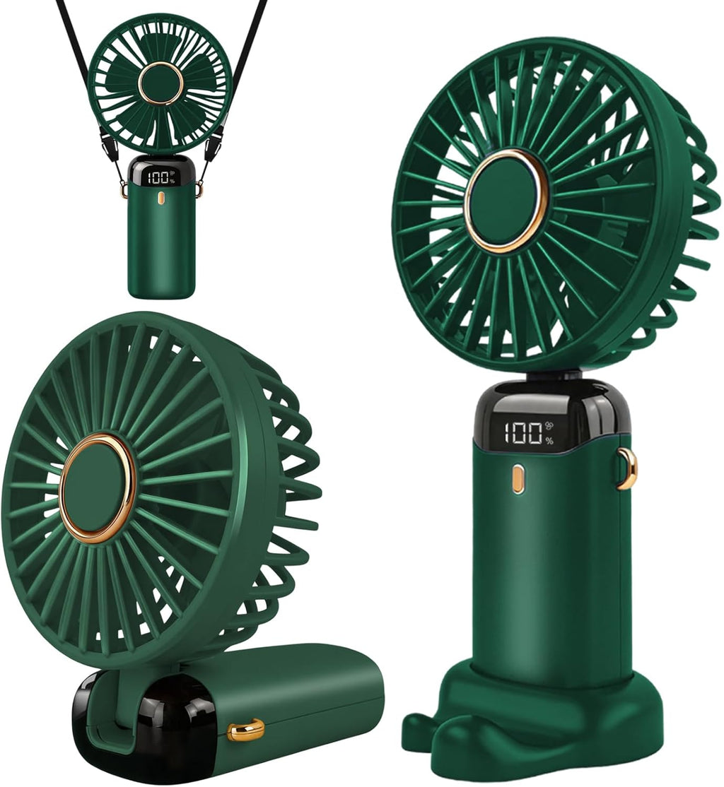 Jsdoin Handventilator faltbar wiederaufladbar USB 5 Stufen Mini Ventilator Dunke