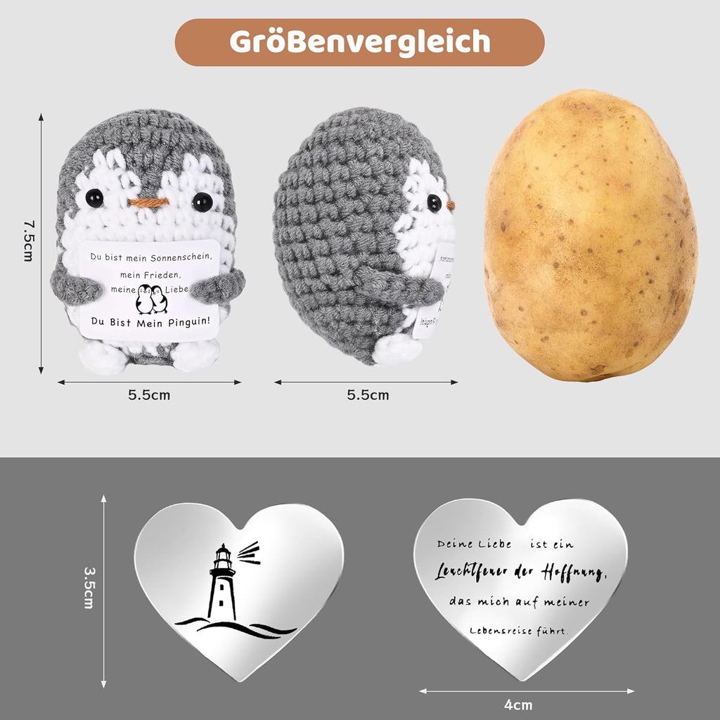 Positive Pinguin Geschenk Ich liebe dich Geschenk Jahrestag fuer Paare