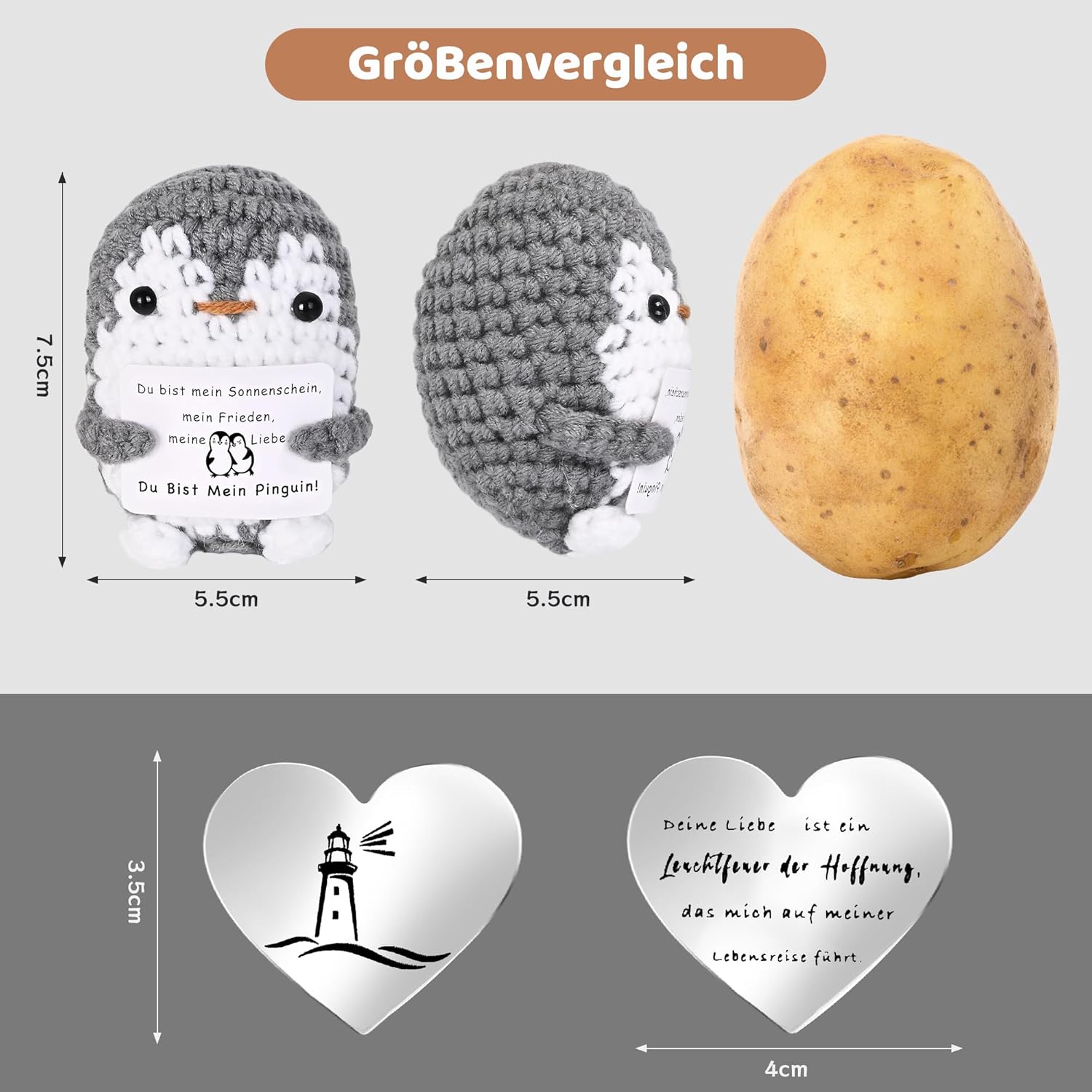 Positive Pinguin Geschenk Ich liebe dich Geschenk Jahrestag fuer Paare