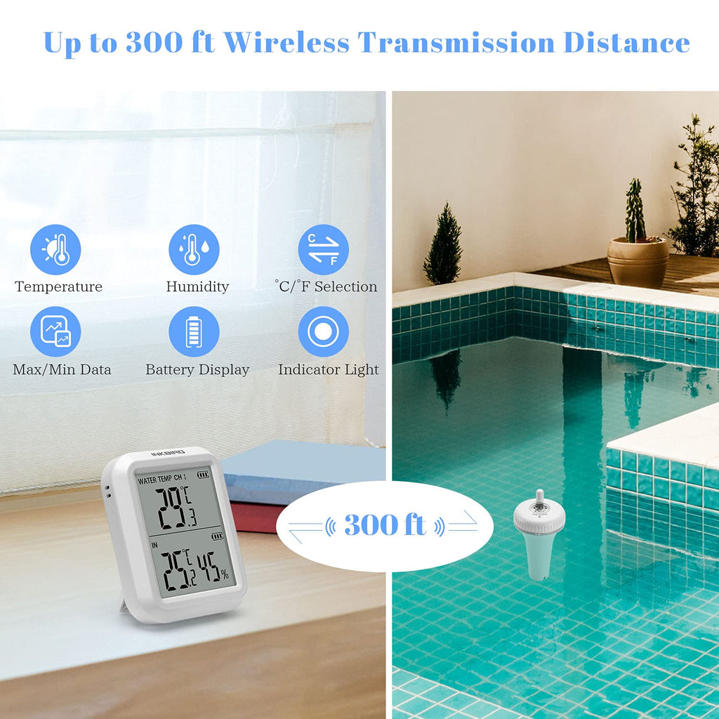 Inkbird IBS-P01R Funk-Schwimmthermometer Pool digitales Thermometer