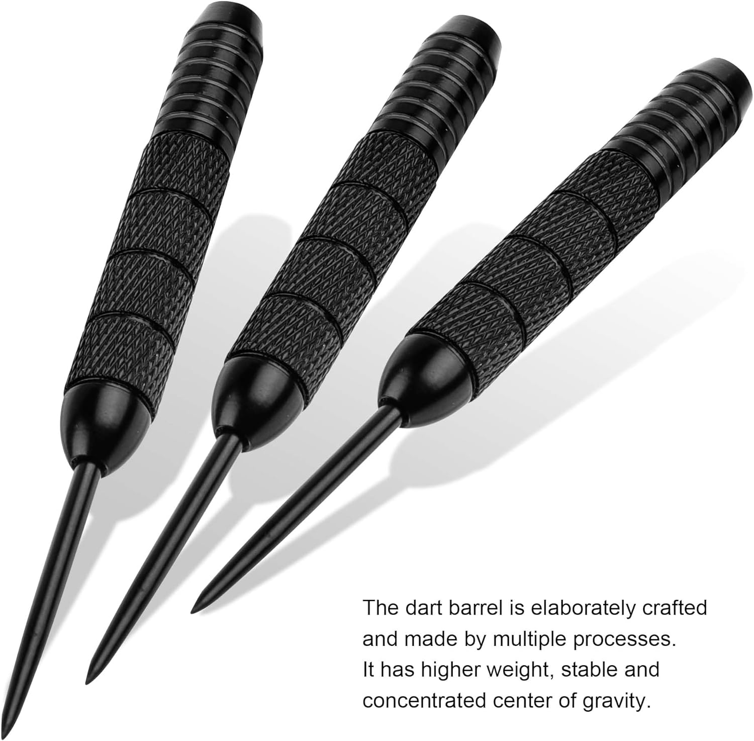 Cyeelife Steeldarts Metallspitze 22 g 12er Set mit 24 Flights und Sharpener