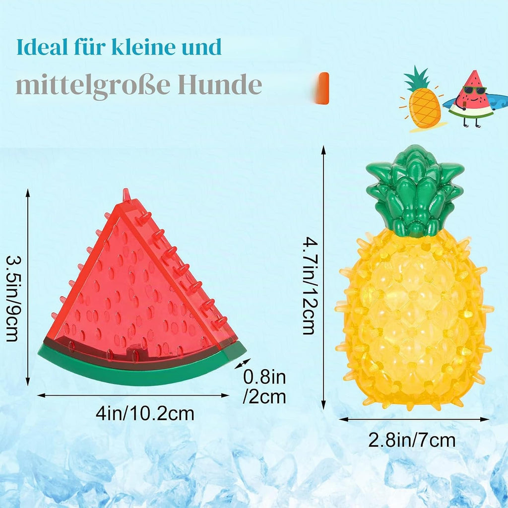Pawaboo Hundespielzeug 2er Set Kauspielzeug Sommer Kuehlspielzeug Wassermelone An