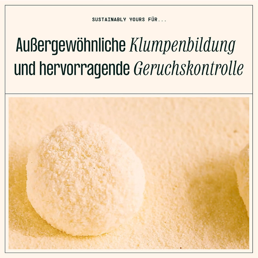 Sustainably Yours Katzenstreu verschiedene Sorten mit Mischkornformel