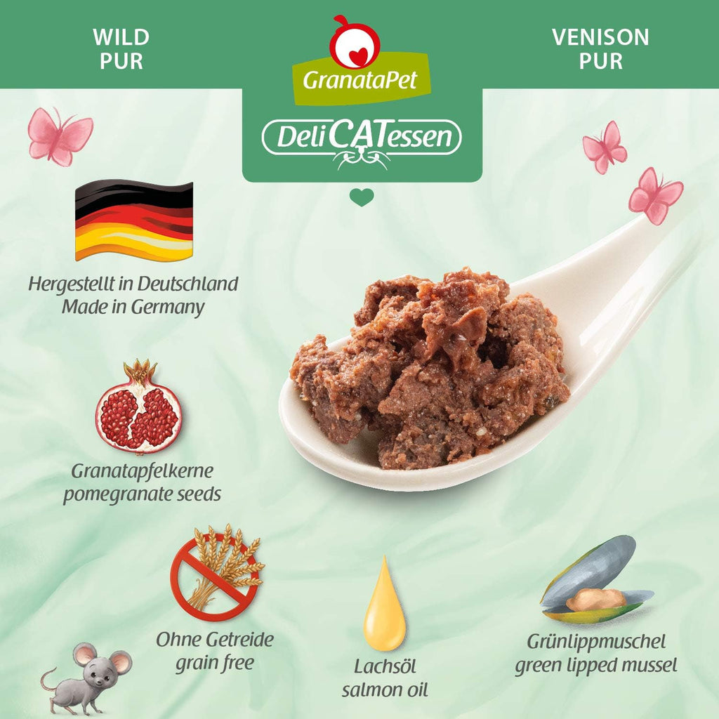 GranataPet DeliCatessen Wild Nassfutter fuer Katzen 6x400g, verschiedene Sorten 8