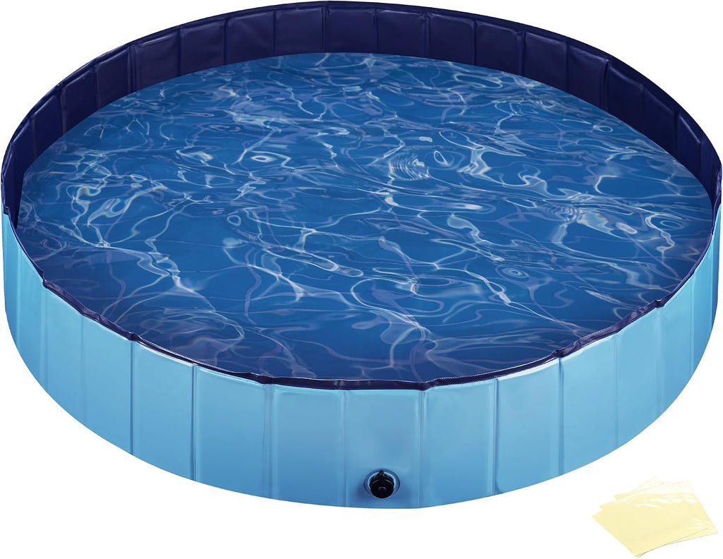 Fudajo Hundepool faltbar 80x20 cm PVC rutschfest mit verstaerkten Kanten 20cm-30c