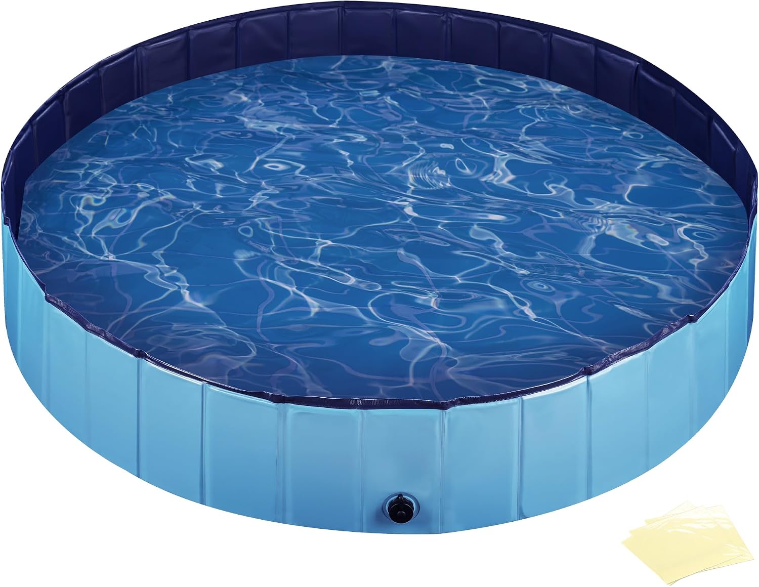 Fudajo Hundepool faltbar 80x20 cm PVC rutschfest mit verstaerkten Kanten 20cm-30c