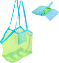Strandtasche Netz gross faltbar Aufbewahrungsbeutel fuer Sandspielzeug Bad Reise