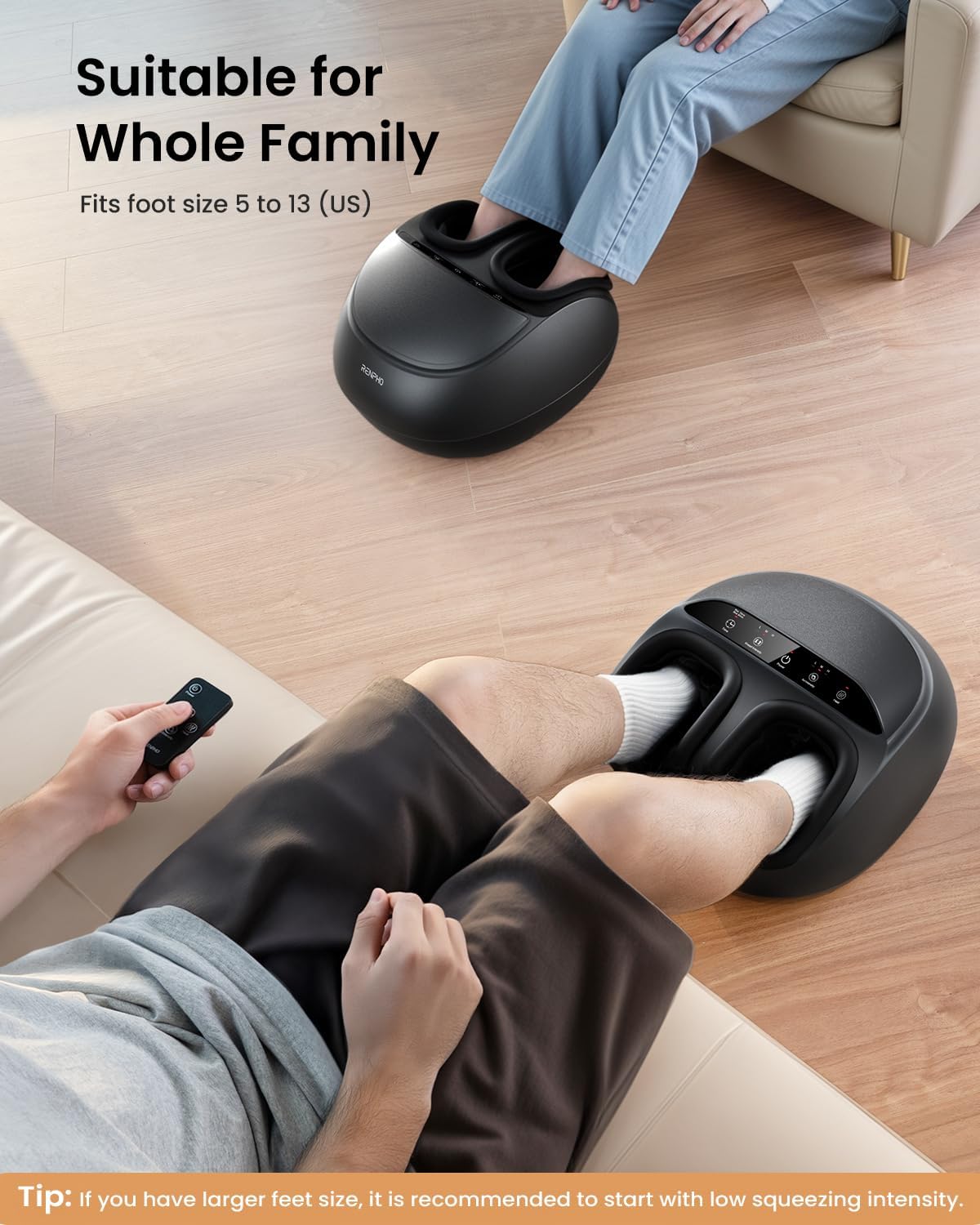 RENPHO 3D Shiatsu Schulter Nacken Massagegeraet mit Waerme, Massagekissen