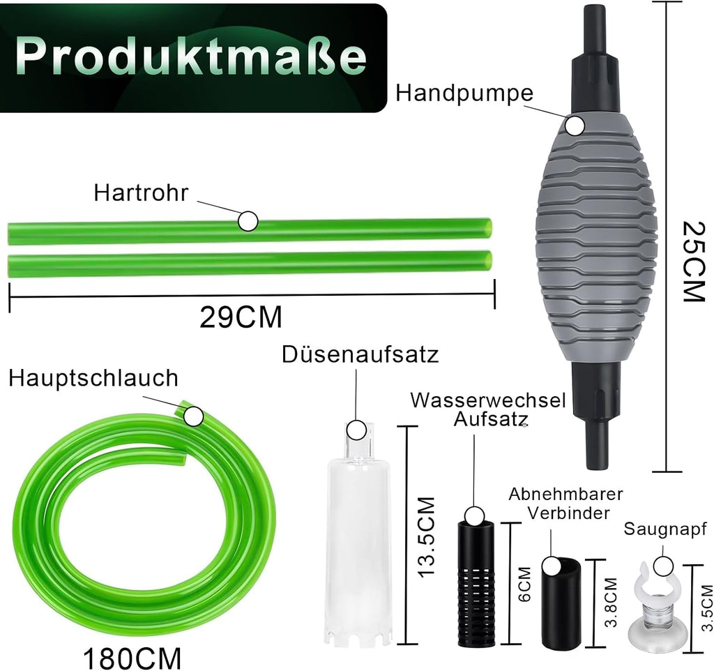 Boxtech Aquarium Reiniger Wasserwechsel Kiesfilter Sandreiniger Pumpe