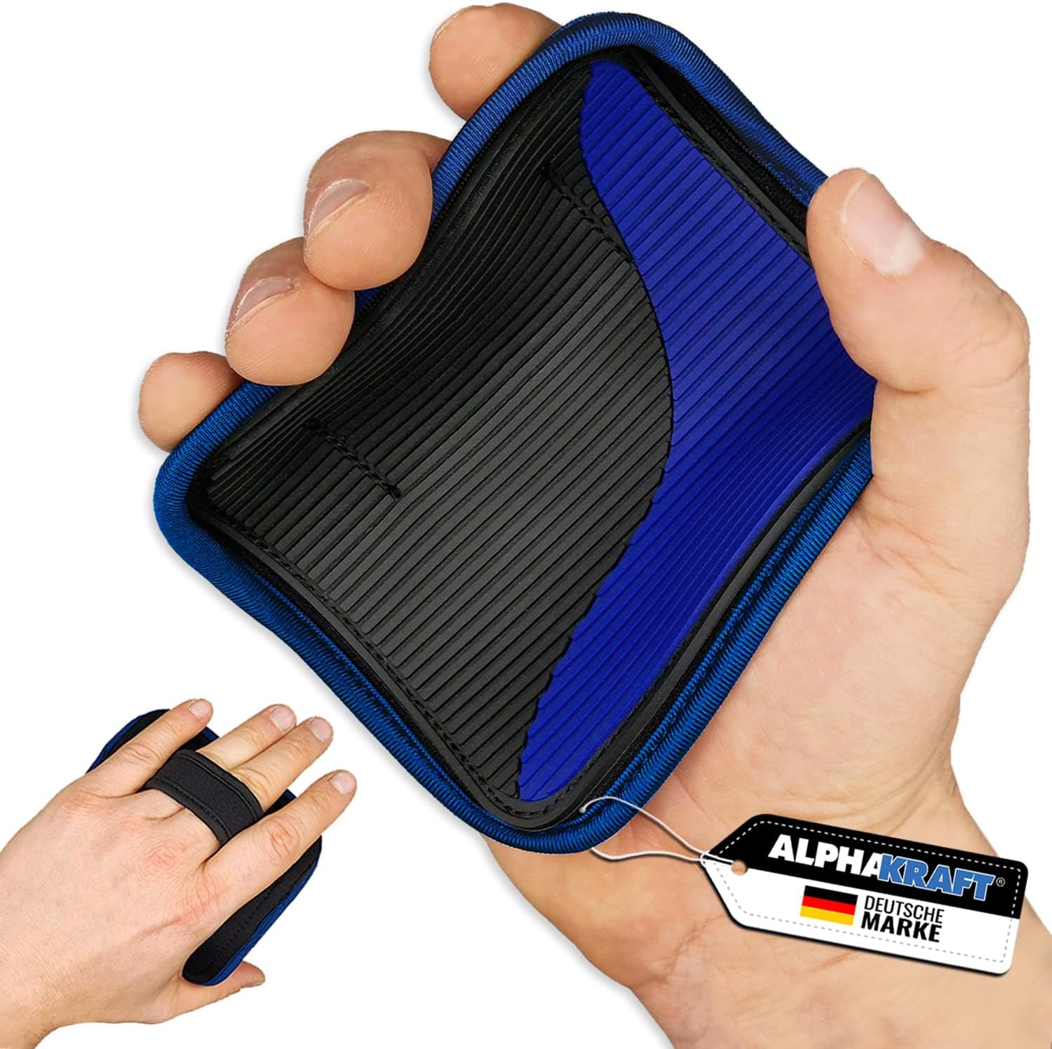 ALPHAKRAFT Griffpolster Neopren 1 Paar rutschfest fuer Kraftsport Training