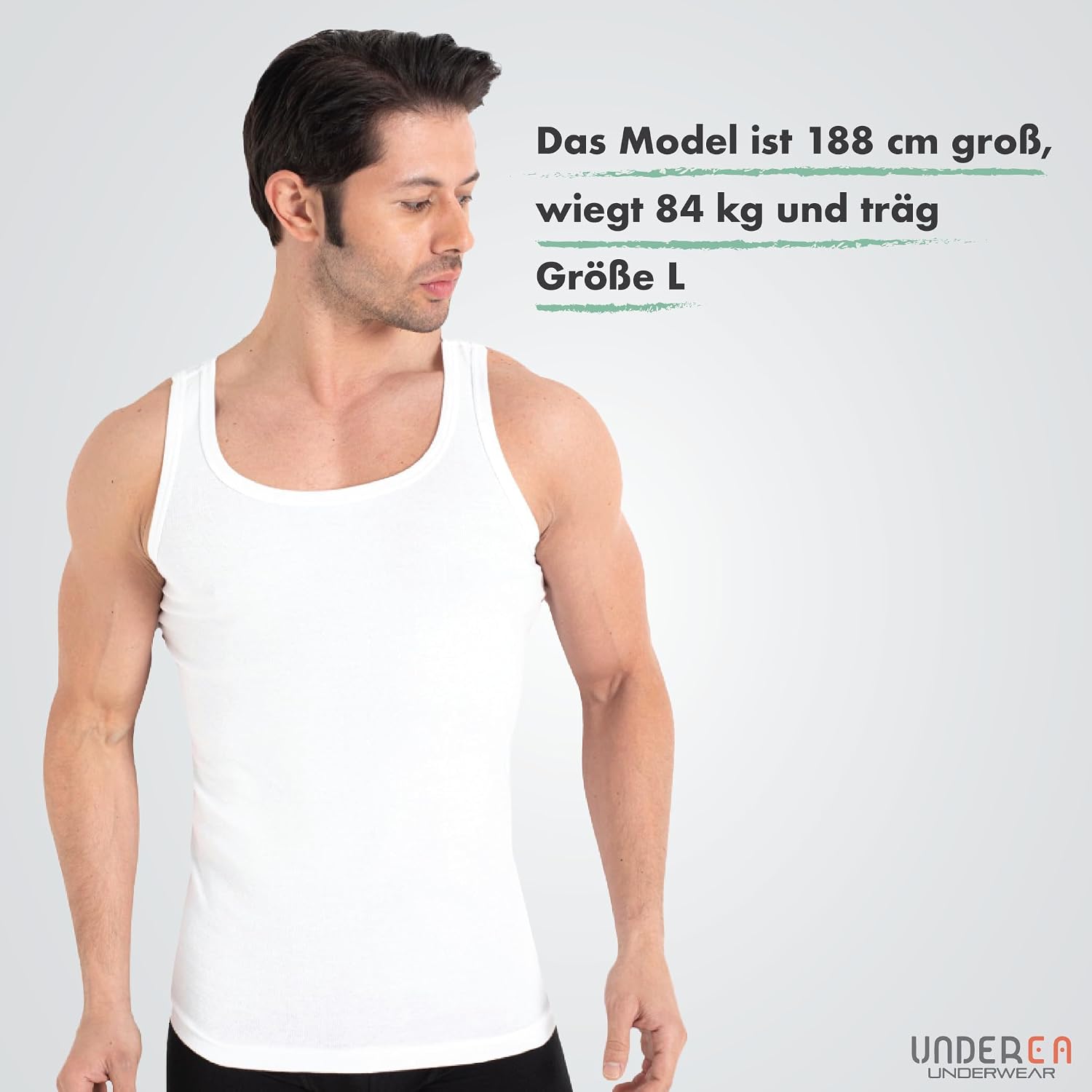Herren Feinripp Unterhemd 100% Baumwolle Tank Top Groesse S-5XL 3er/5er Pack