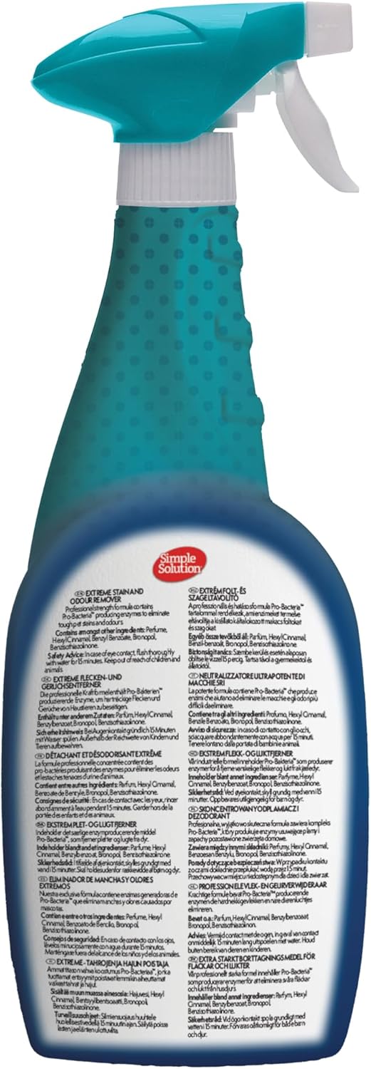 Simple Solution Extreme Geruchsentferner und Fleckenentferner 750 ml Hund