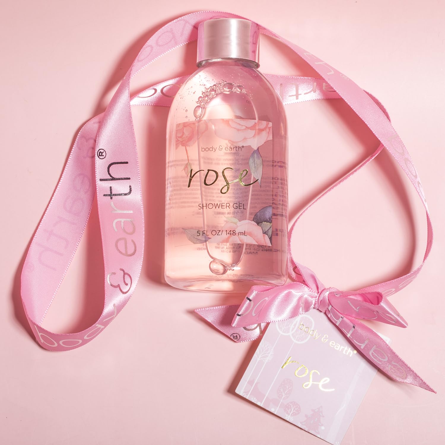 BODY & EARTH Geschenkbox Frauen 5-teilig Rose Geburtstagsgeschenk Freundin