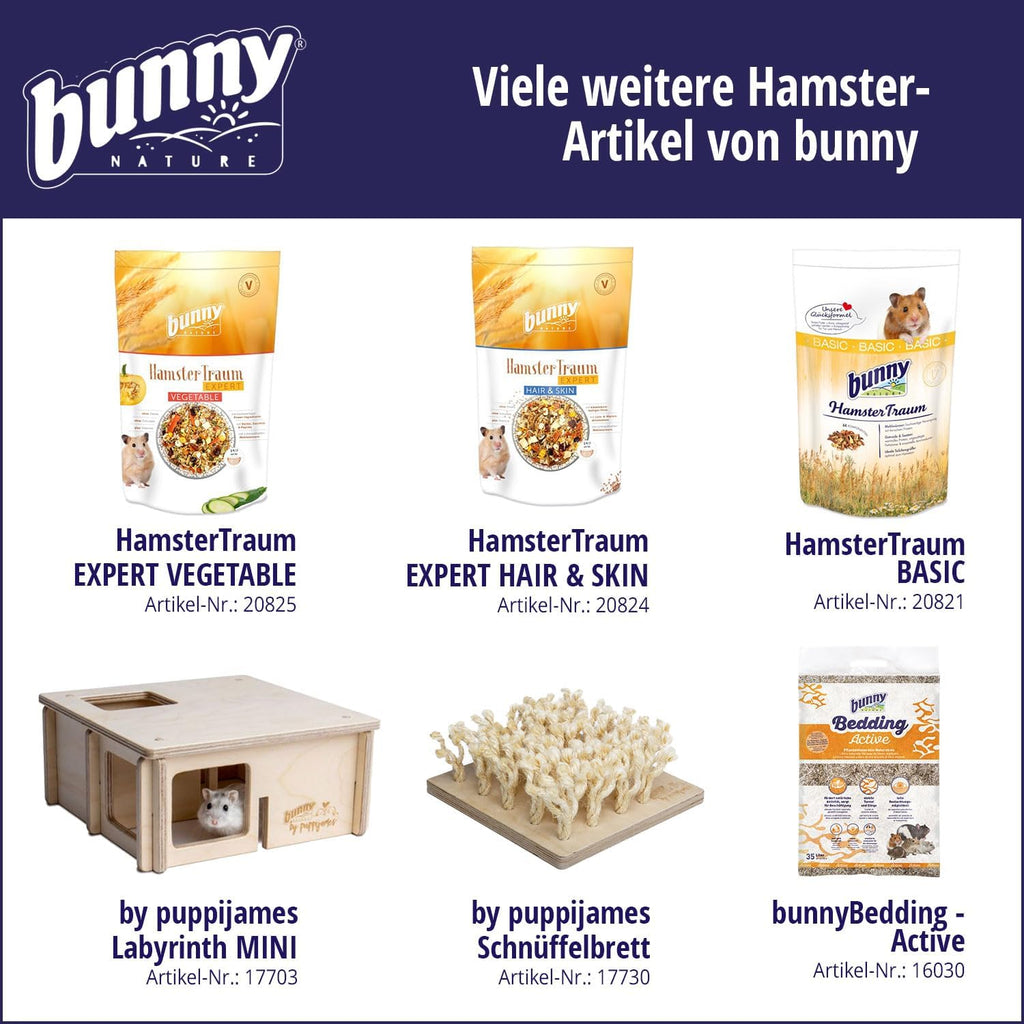 bunnyNature HamsterTraum Expert 500g Alleinfutter Hamsterfutter mit Mehlwürmern