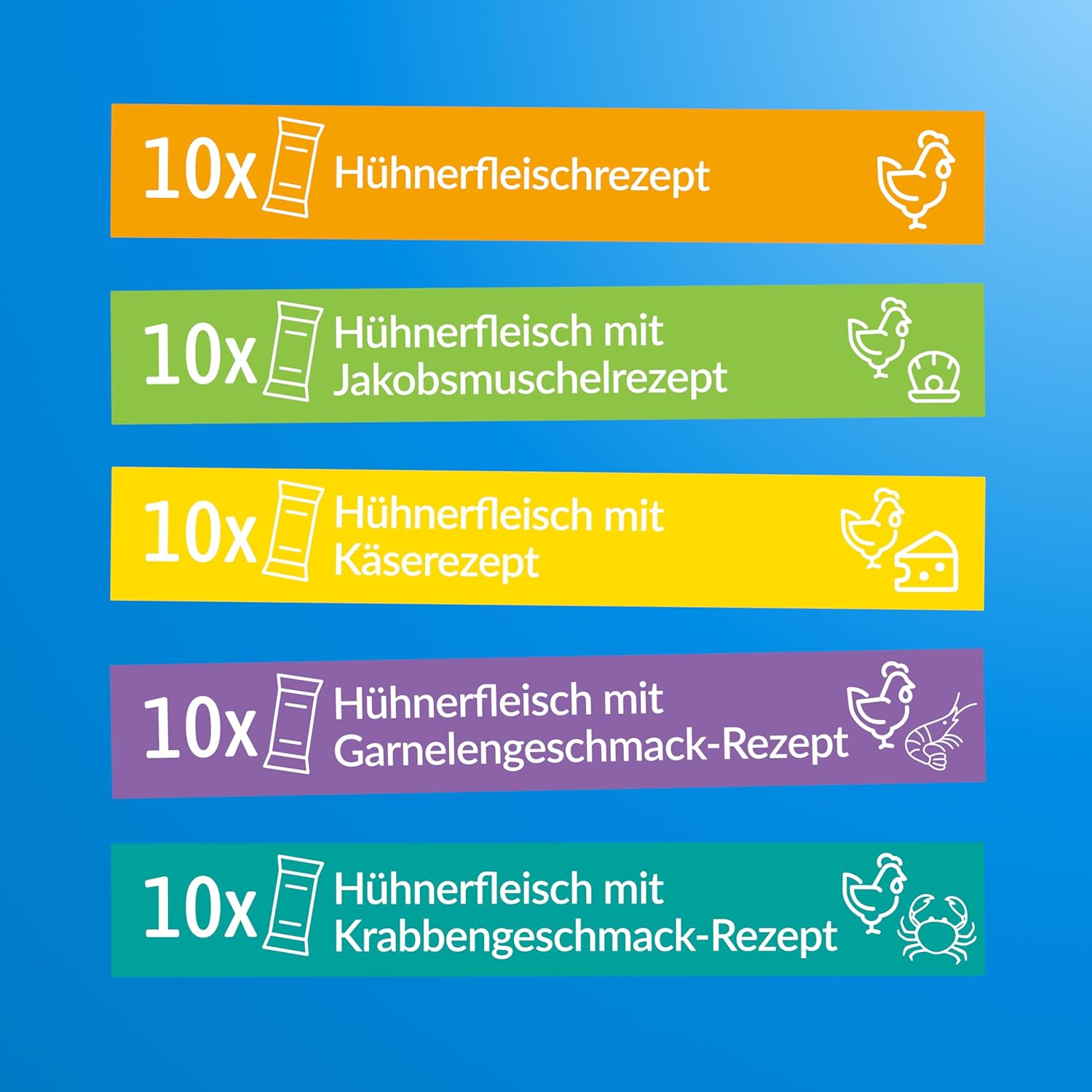INABA Churu Puree Katzenleckerlis Variety Box 50 x Thunfisch Huhn